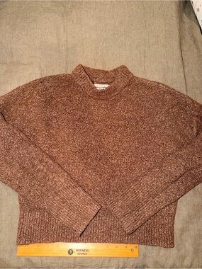 Abercrombie & Fitch Brown Crewneck Knit Sweater